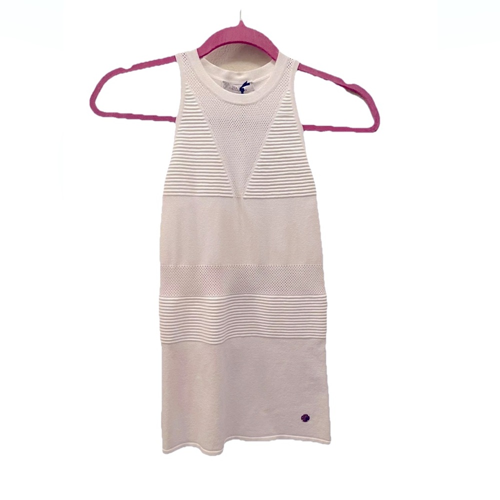 Versace Collection White Knit Tank Top Sz 40 New